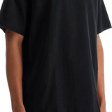 BLACK ORGANIC COTTON T-SHIRT WITH DISCREET LOGO