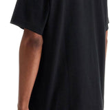 BLACK ORGANIC COTTON T-SHIRT WITH DISCREET LOGO