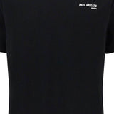 BLACK ORGANIC COTTON T-SHIRT WITH DISCREET LOGO