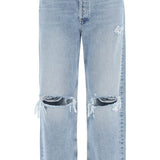 90'S DESTROYED JEANS WITH DISTRESSED DETAILS