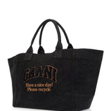 DENIM LOGO TOTE BAG WITH 9