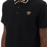 TAYLOR FIT POLO SHIRT WITH GRECA COLLAR