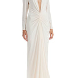 LONG STRETCH JERSEY EVENING DRESS