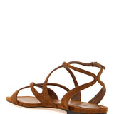 AYLA FLAT SUEDE LEATHER SANDALS