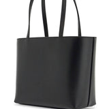 BLACK SMOOTH CALFSKIN RECTANGULAR SHOPPING BAG