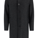 SINGLE-BREASTED PRESSED WOOL COAT