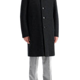 SINGLE-BREASTED PRESSED WOOL COAT