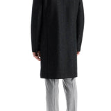 SINGLE-BREASTED PRESSED WOOL COAT