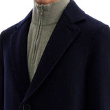 SINGLE-BREASTED WOOL COAT IN BOILED