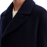 DOUBLE-BREASTED WOOL COAT IN BOILED