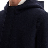 HOODED WOOL COAT IN BOILED WOOL