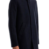 HOODED WOOL COAT IN BOILED WOOL