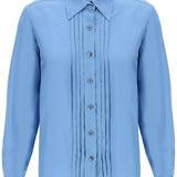 PLEATED BIB SHIRT WITH