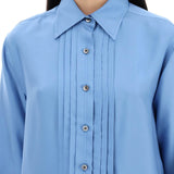 PLEATED BIB SHIRT WITH