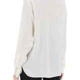 SILK CHARMEUSE BLOUSE SHIRT