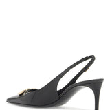 GLOSSY LEATHER SLINGBACK DÃ©