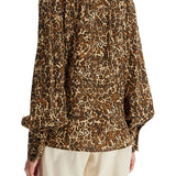 'TEYSA SILK LEOPARD PRINT