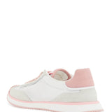 WHITE AND PINK DG LOGO SNEAKERS