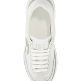 WHITE LEATHER LOW-TOP SNEAKERS WITH DG LOGO