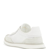 WHITE LEATHER LOW-TOP SNEAKERS WITH DG LOGO