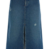 'GEORGIA DENIM MIDI SKIRT IN