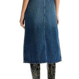 'GEORGIA DENIM MIDI SKIRT IN