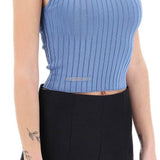 SLEEVELESS RIBBED KNIT TOP