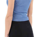 SLEEVELESS RIBBED KNIT TOP