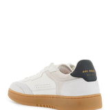 WHITE LEATHER AND SUEDE SNEAKERS DICE T-TOE WITH RECYCLED MATERIALS