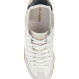 WHITE LEATHER AND SUEDE SNEAKERS DICE T-TOE WITH RECYCLED MATERIALS