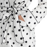 SILK POLKA DOT PAJAMA SHIRT