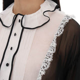 CHIFFON BLOUSE WITH PLASTR