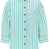 "OVERSIZED STRIPED POPLIN SHIRT