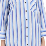 "OVERSIZED STRIPED POPLIN SHIRT