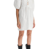 ORGANIC COTTON TIE STRING MINI DRESS