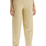 STRIPED TAPERED TROUSERS