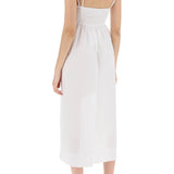 COTTON POPLIN MIDI DRESS IN