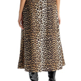 LONG LEOPARD PRINT MAXI SKIRT