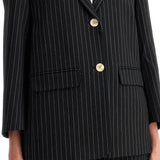 STRIPED BOXY BLAZER