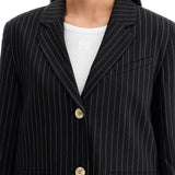 STRIPED BOXY BLAZER