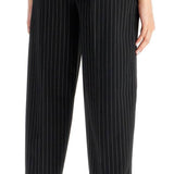 STRIPED TAPERED TROUSERS