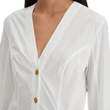 V-NECK SHIRT WITH COLLAR