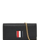 BLACK CALFSKIN CHAIN WALLET WITH RWB DETAIL