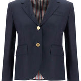 SINGLE-BREASTED CROPPED JACKET IN 120'S WOOL