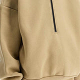 HOODED SWEATSHIRT WITH HALF ZIP