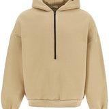 HOODED SWEATSHIRT WITH HALF ZIP