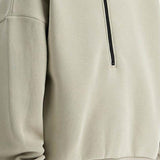 HOODED SWEATSHIRT WITH HALF ZIP