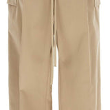 CARGO WOOL AND COTTON BLEND TROUSERS