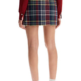 WOOL TWILL MINI SKIRT IN