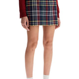 WOOL TWILL MINI SKIRT IN